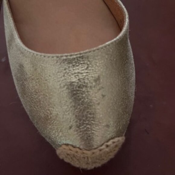 Halogen Leather Espadrille Wedge Heel Ankle Strap Sandals Size 6.5 - Picture 6 of 6